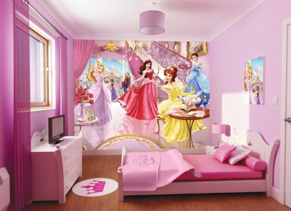 Детски стени направа-принцеси-розови