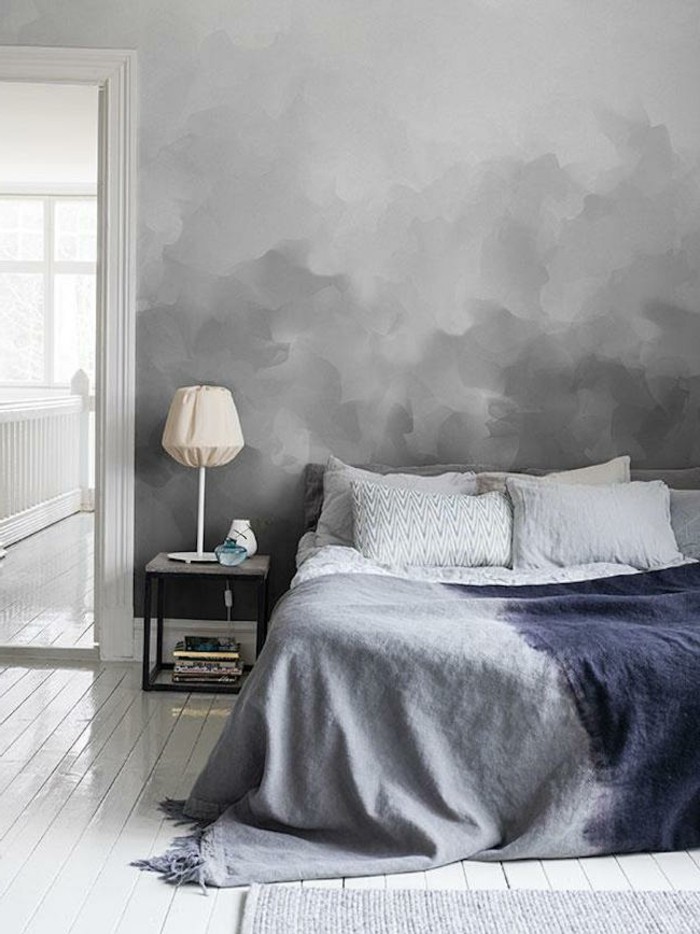 Творческо стена дизайн като сив дим