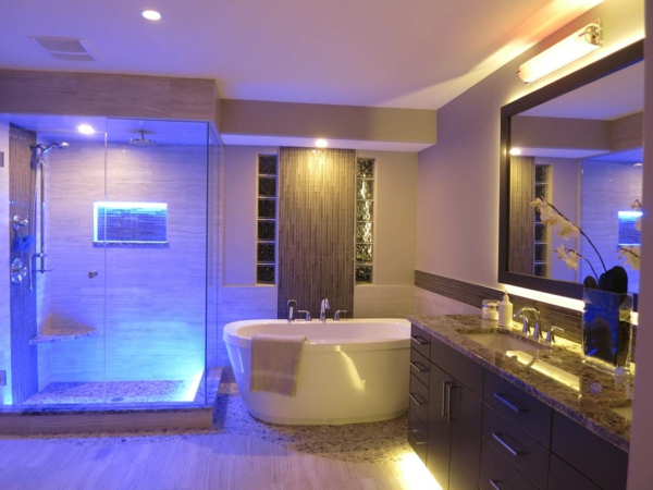 LED svjetla-ultra-veliki-interijer dizajn-u kupaonici-strop rasvjeta-kupaonica rasvjeta za strop