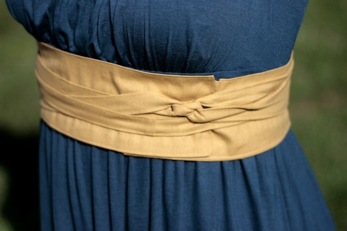 Cinturón de cuero-usted mismo-hacer-azul-amarillo-vestido-Guertel