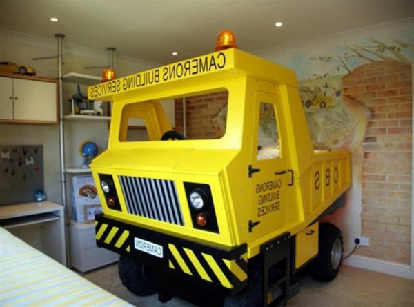 κρεβάτι Ιδέες φορτηγό Νηπιαγωγείο Κίτρινο