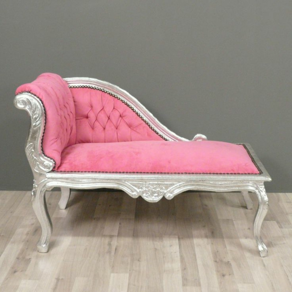 Longchair نوم كرسي في الوردي