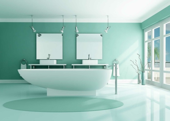Luxus fürdőszoba-in-kék szín