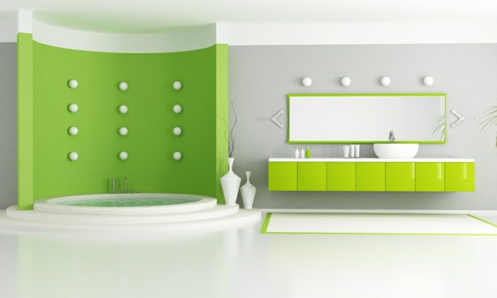 Luxus fürdőszoba-in-zöld színű