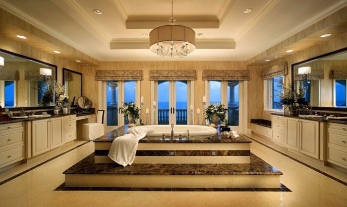 Luxus fürdőszoba-szép kilátás