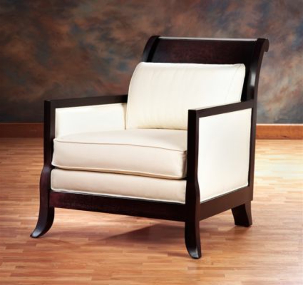 art deco stil - lijepa bijela fotelja