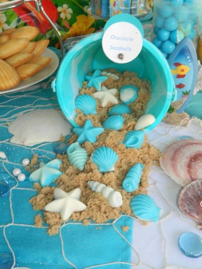 Морска маса декорация-с-изкуствен пясък