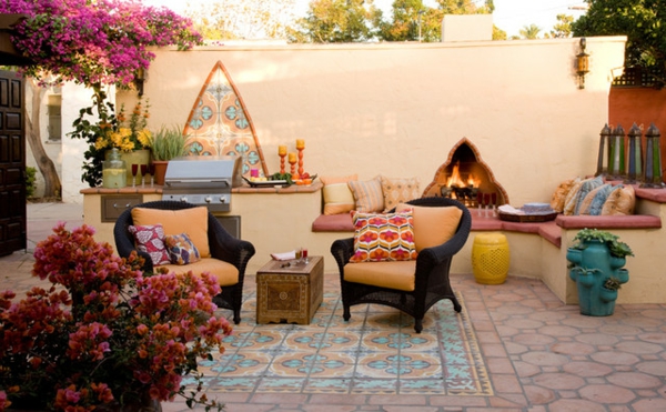 Марокански плочки дизайн за най-тераса-градина