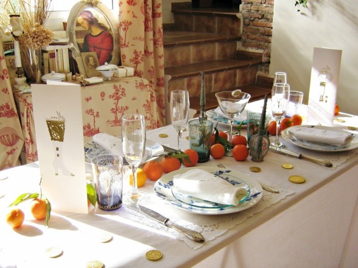 Mediterrán dekoráció mandarin és a citrom
