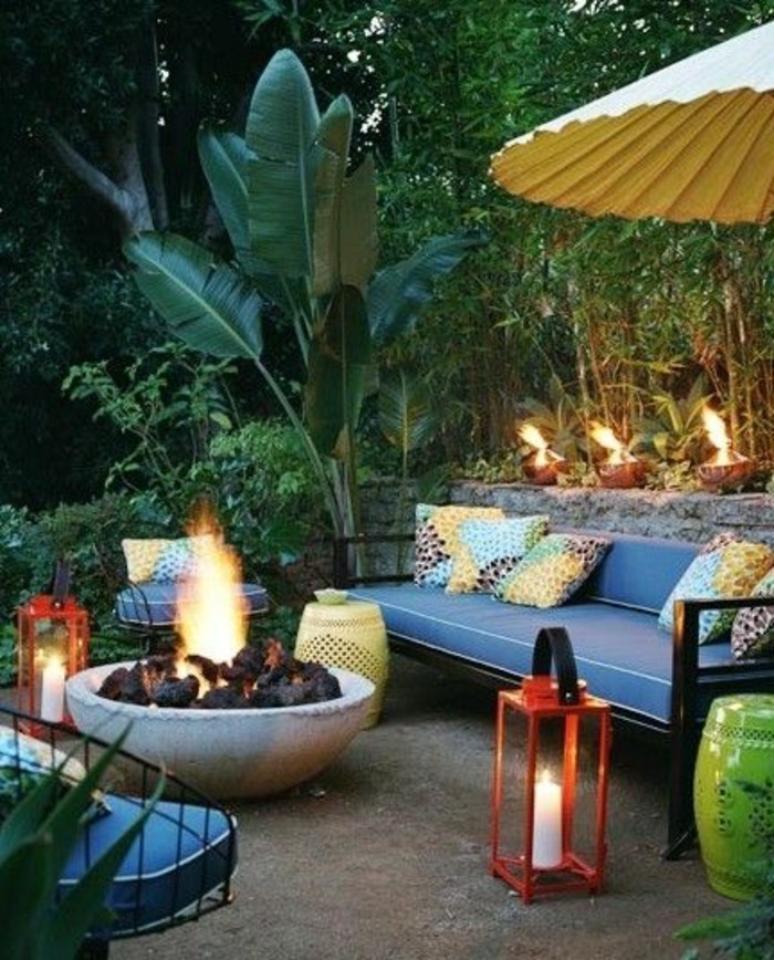 My-красива градина-огнище-и-салон мебели