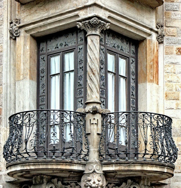 Metal erkély korlát külső design