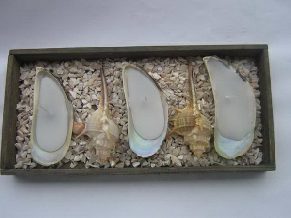 Shell gyertya tengeri dekoráció-make-szép nézni magát
