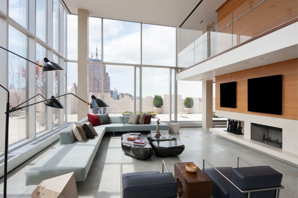Νέα Υόρκη-Skyloft Ρετιρέ σχεδιασμό μεγάλους καναπέδες