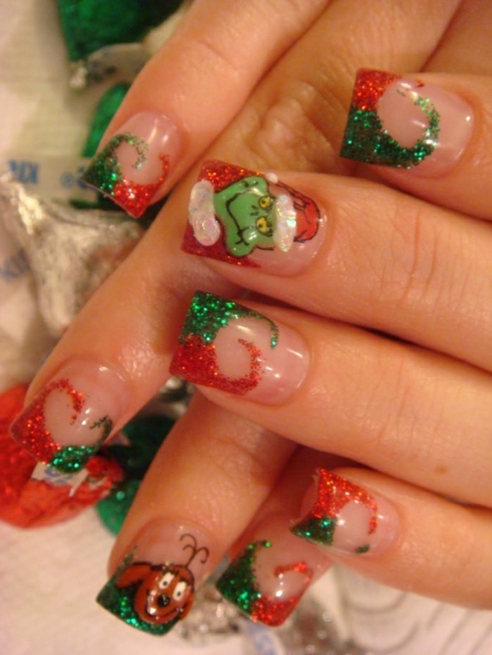 Diseño de uñas papel tapiz decorativo-ideas-para-navidad