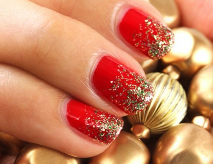 Diseño de uñas navidad-en-roja