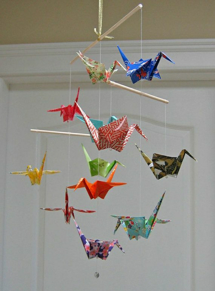 Origami dizalica Mobilni Dječji soba