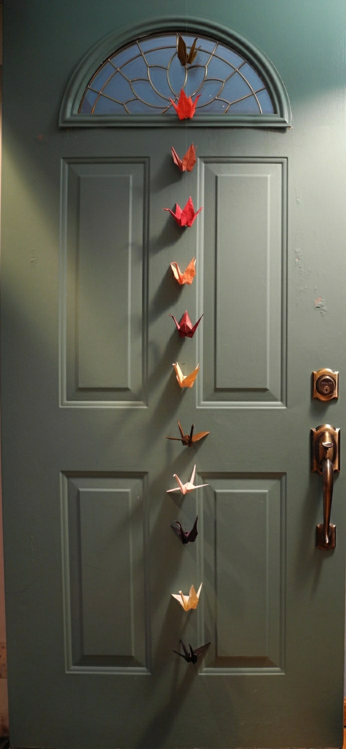 Origami Garland decoración de la puerta