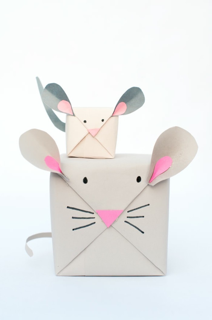 Оригами Mouse бръчки два кутия
