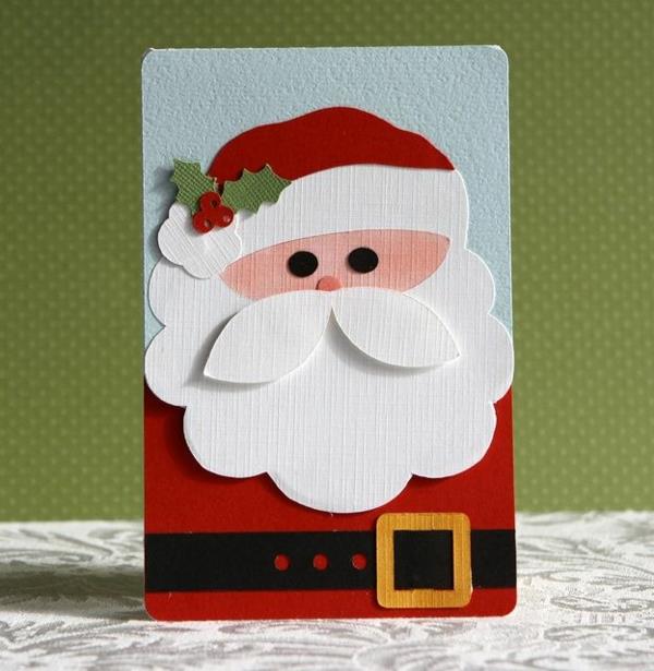 الأفكار الأصلية لتصميم بطاقة عيد الميلاد مع سانتا كلوز