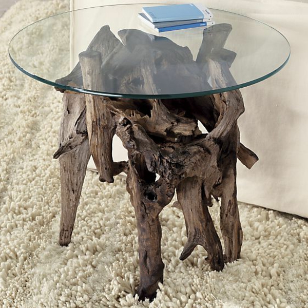 nice-Origineller table de Driftwood