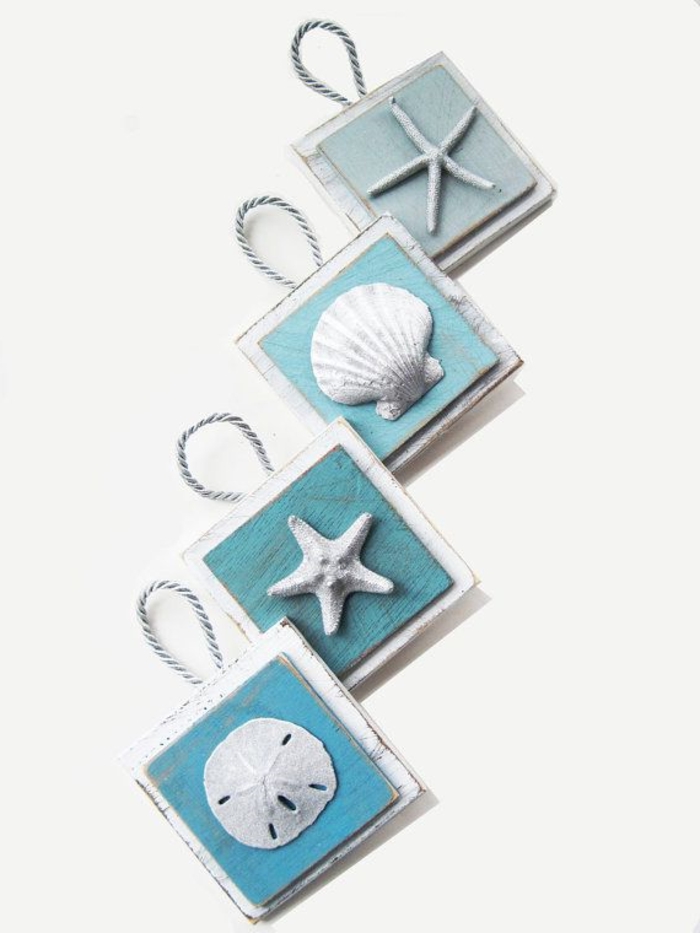 Ukrasi Postavite srebro-tirkizno-boja školjke deco morske zvijezde