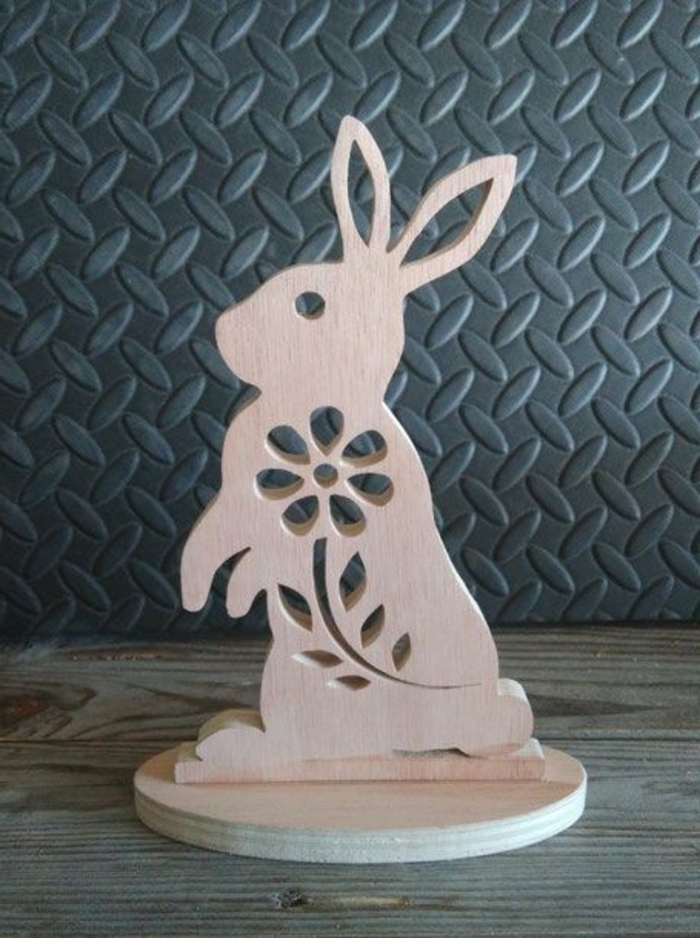 Декоративни предмети Великденски Великденски зайче от дърво