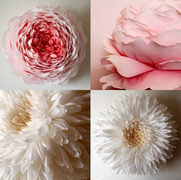 Flores de papel en colores pastel-cambiar de tamaño