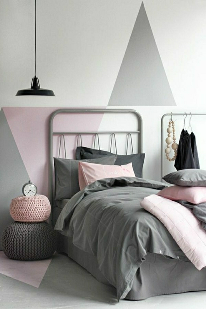 Pastelne zidne boje boje dizajn paleta boja posteljina trokuta