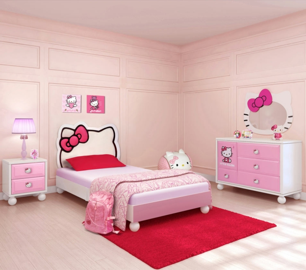 Rózsaszín Hello Kitty lányok szoba