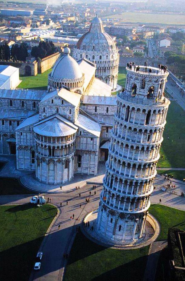 Pisa Tower Pogled iz gore