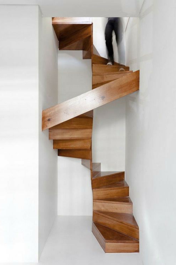 espiral de la escalera de la escalera idea-moderno diseño que ahorra espacio