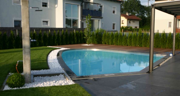 Басейн дизайн в Градински оригинален дизайн басейни