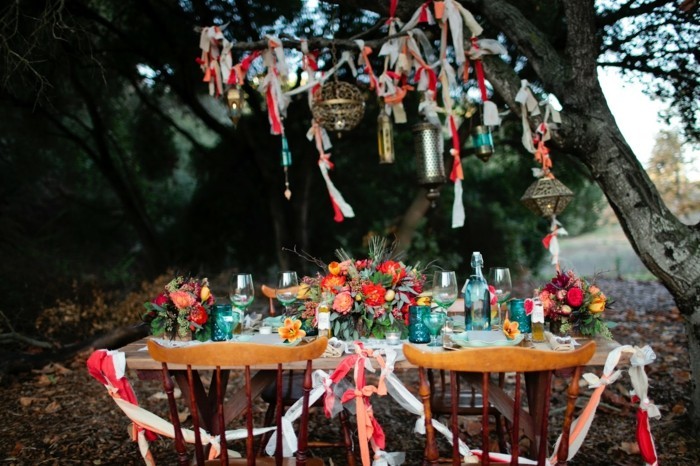 éléments romantique table décoration avec-orientales