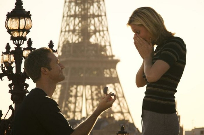 Propuesta de matrimonio romántica antes-Torre Eiffel