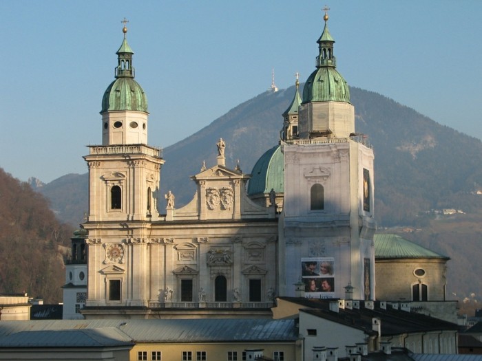 arquitectura de la catedral de Salzburgo-Steam-barroco