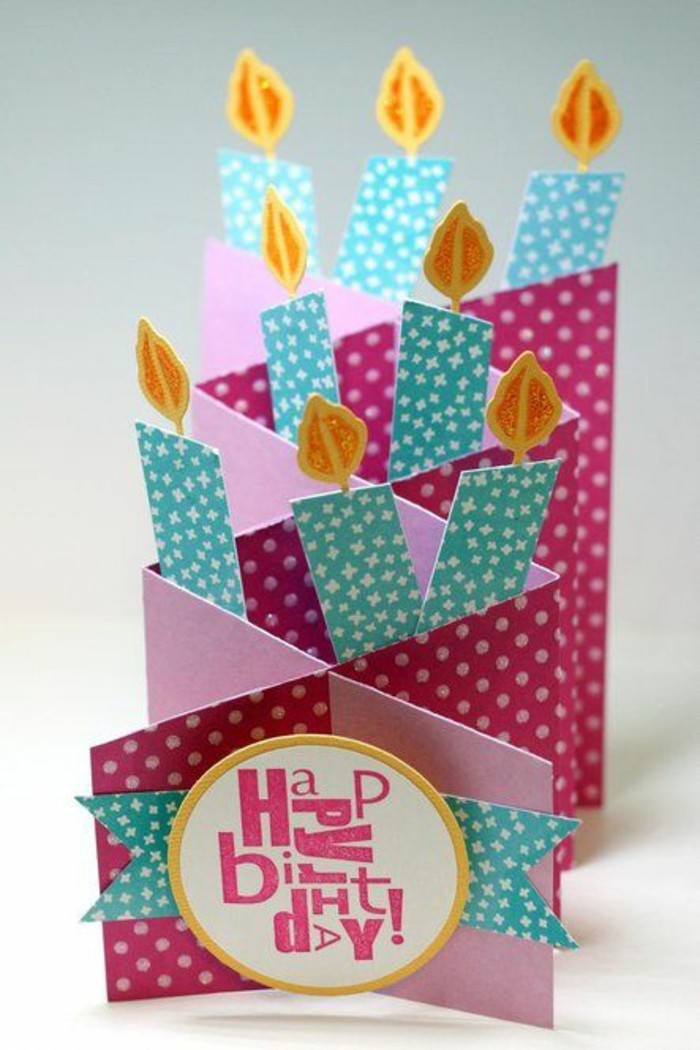 personalizar-velas-original de una hermosa tarjeta de cumpleaños
