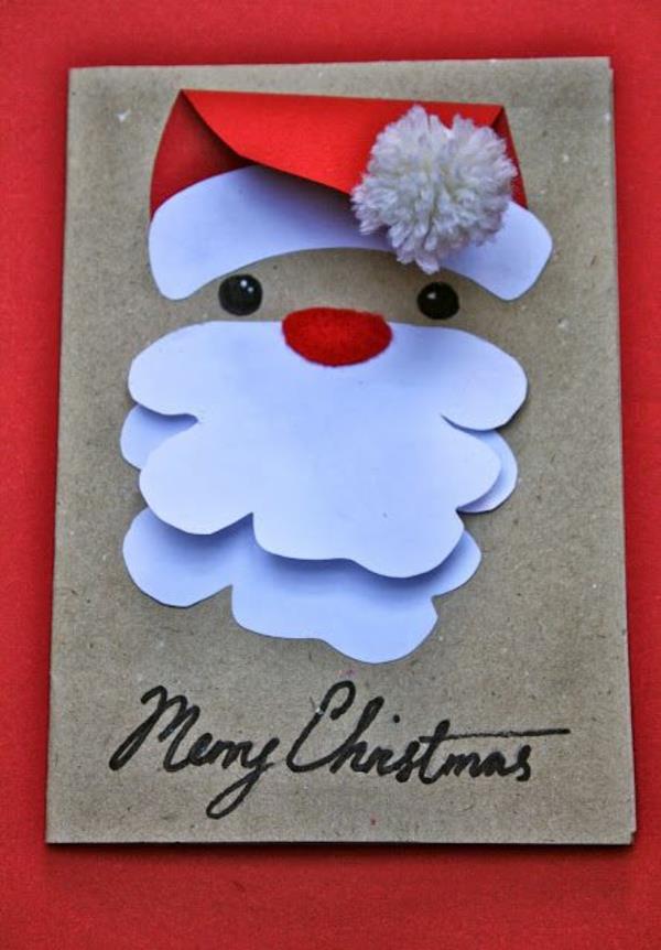 أفكار جميلة لتصميم بطاقة عيد الميلاد سانتا كلوز