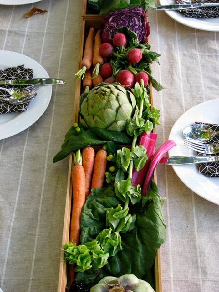 Красива маса декорация-на-различни-зеленчуци