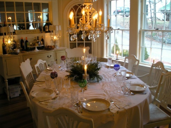 Hermosa decoración de la mesa clásica decoración de la vela