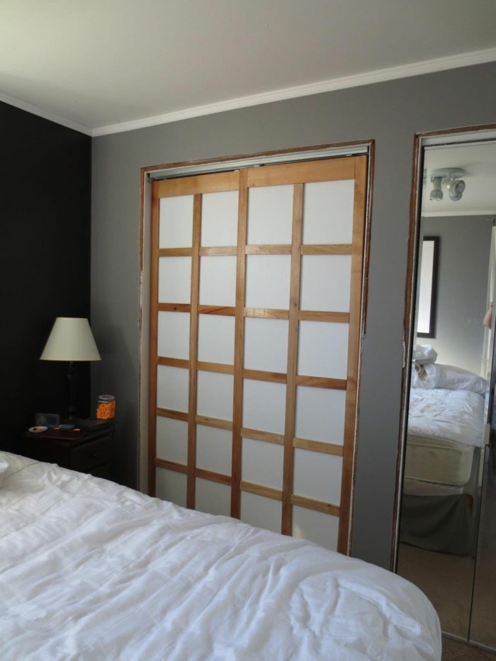 Klizna drvo-vlastiti-graditi-in-spavaća soba japanskom stilu