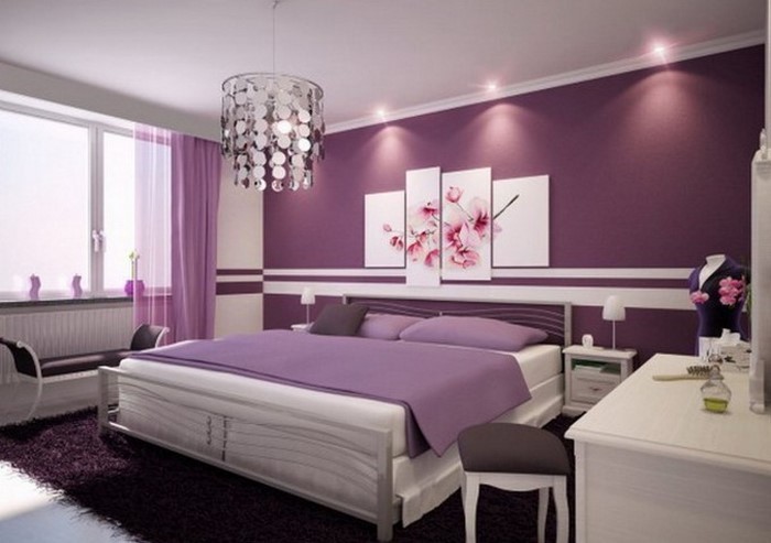 Спалня-цветен един красив дизайн