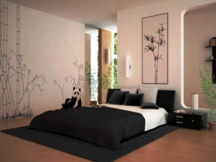 बेडरूम-रंग के साथ एक चित्र