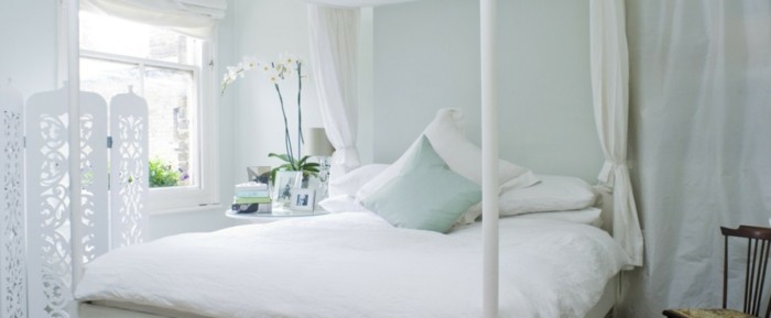 جدار غرفة النوم تصميم في مشرق الخضراء اللون