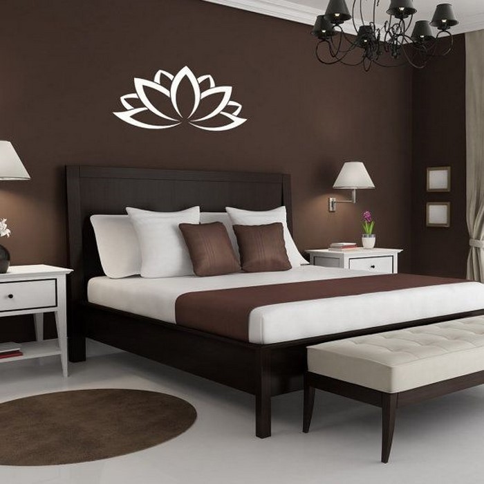 बेडरूम भूरे रंग-ए-आधुनिक अंदरूनी