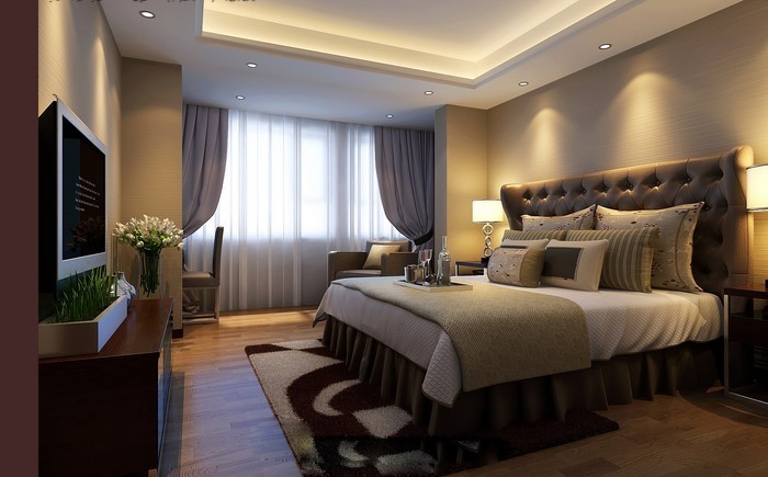 बेडरूम भूरे रंग-ए-सुपर डिजाइन