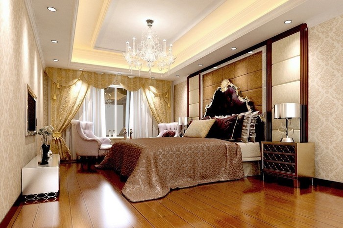 बेडरूम भूरे रंग-ए-रचनात्मक माहौल