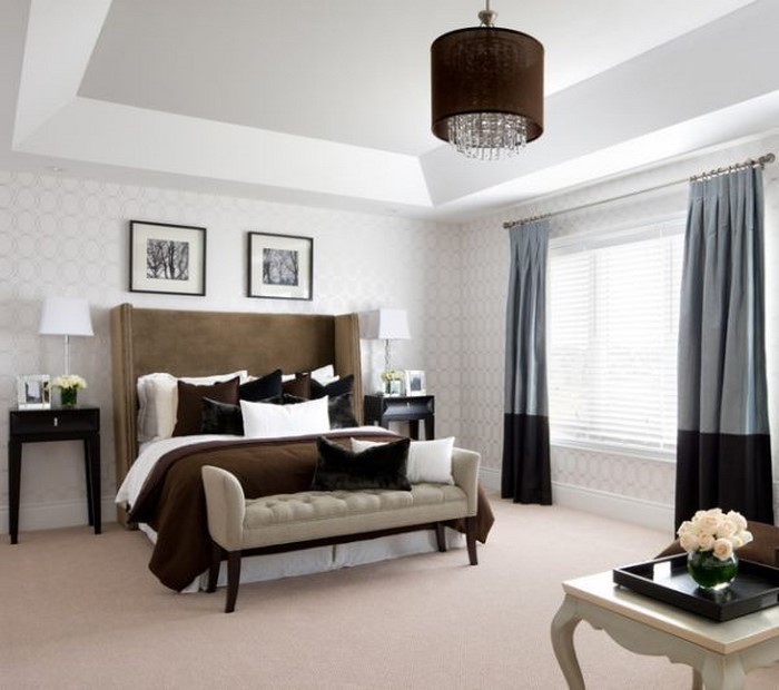 बेडरूम भूरे रंग-ए-रचनात्मक डिजाइन