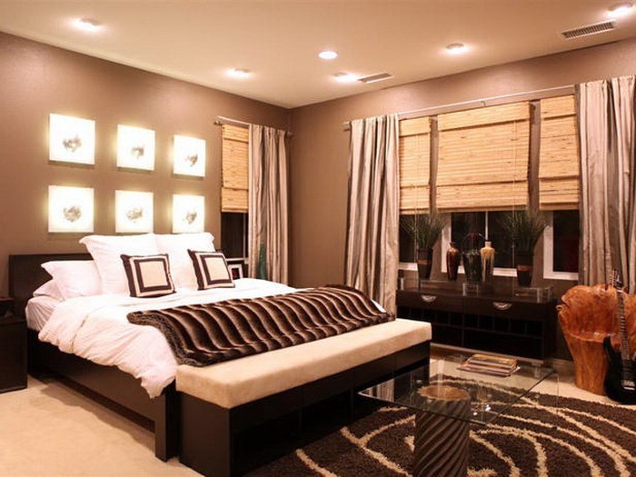 बेडरूम भूरे रंग-ए-सुपर चमक