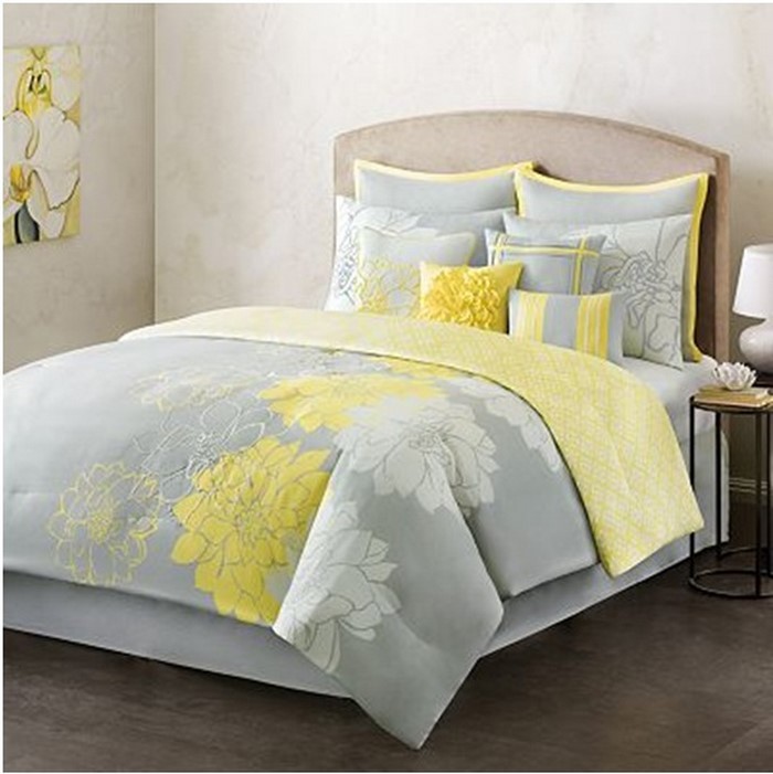Спалня-цветен дизайн с жълто--A-модерен интериор