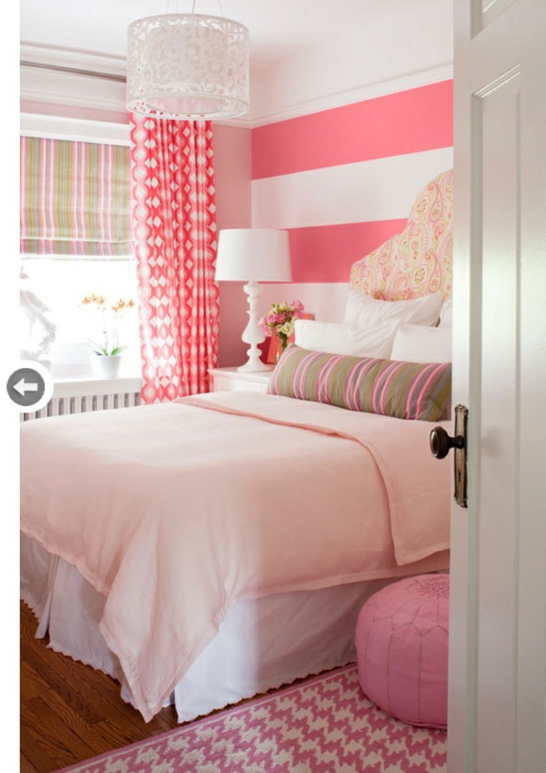 Hálószoba-in-pink-rózsaszín szőnyegen Strefen